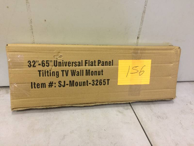 lot 156 image: 32-65 Universal Flat Panel Tilting TV Wall Mount New