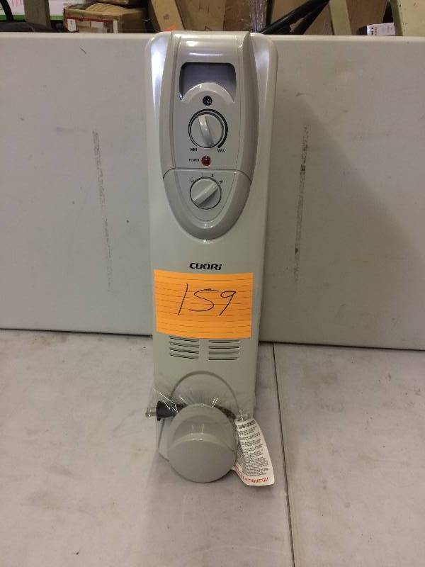 lot 159 image: Cuori Oil Filled Radiator Heater missing Wheels