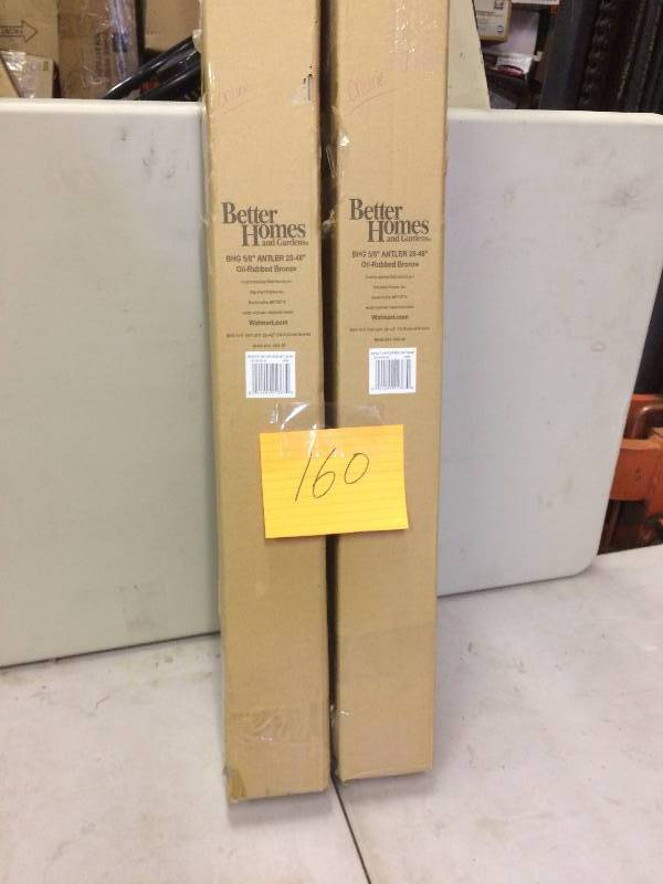 lot 160 image: Lot of 2 -Better Homes and Garden  58 Antler 28-48 oil rubbed bronze