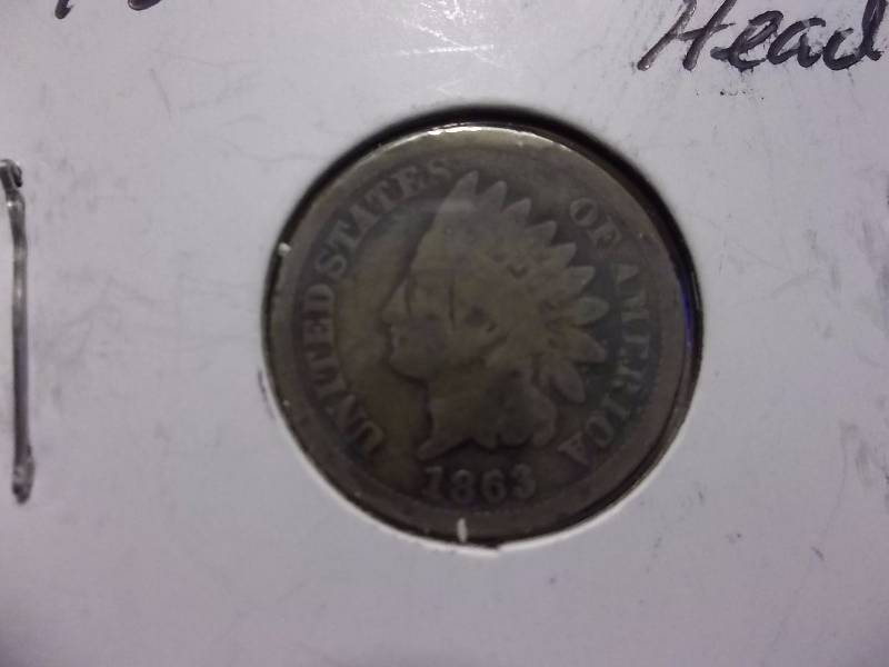 1863 Indian Head Bronze Cent Better Grade