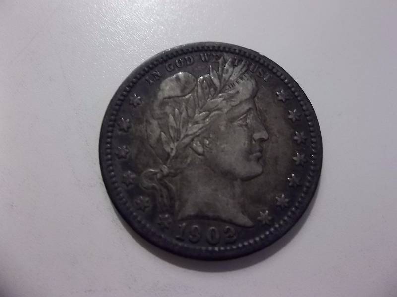 1902 Barber Quarter XF Condition