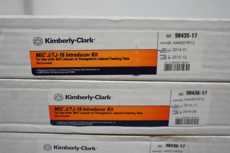 lot 17 image: Lot of 10 Boxes of Kimberly Clark Introducer Kits - 6 Different Models