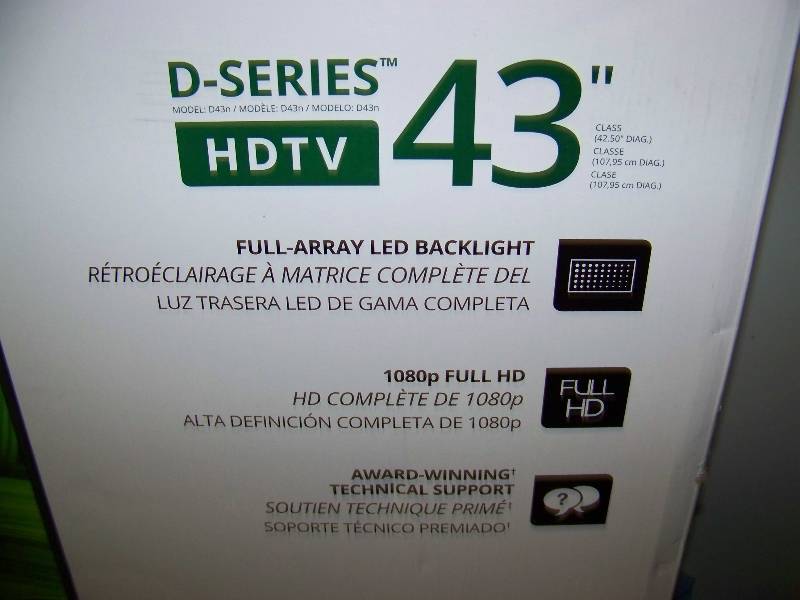 lot 3 image: 43, Vizio, D-Series, HDTV, LED, Television - NEW IN BOX