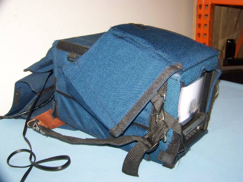 lot 99 image: Sony, 8, Trinitron, Portable, Color Video Monitor in Porta Brace, Soft-Sided Carrying Case