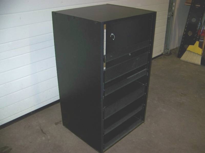 lot 103 image: Medium, Wood Encased, Audio  Video Equipment  Component Rack