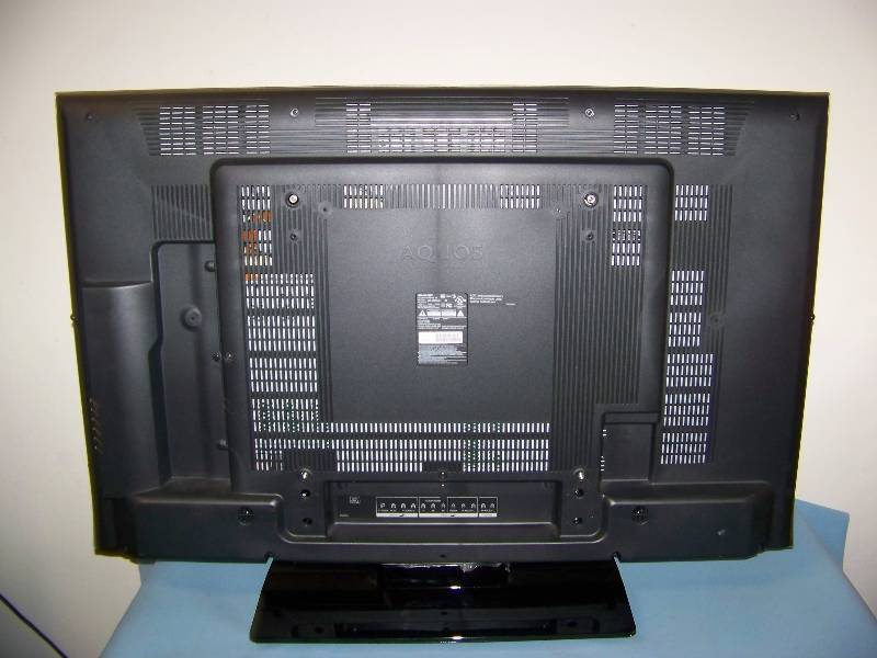 lot 5 image: 46, Sharp, LCD HDTV  Television with Stand and Remote Control