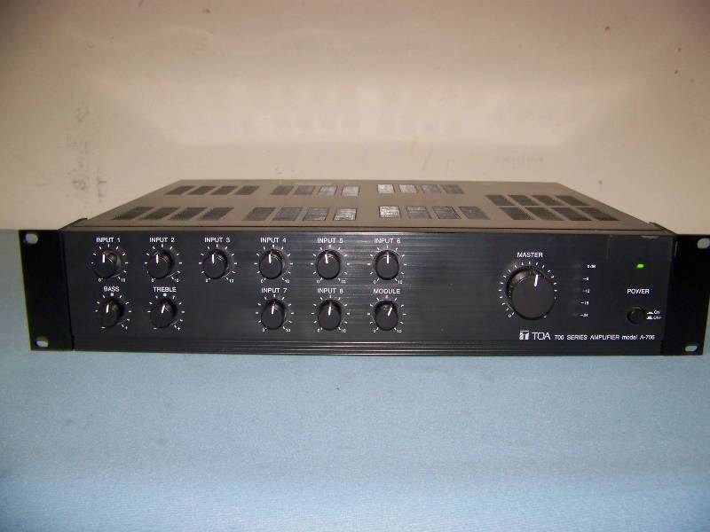 lot 93 image: TOA, 700 Series, 9-Channel, 60 Watt Mixer  Amplifier  Amp