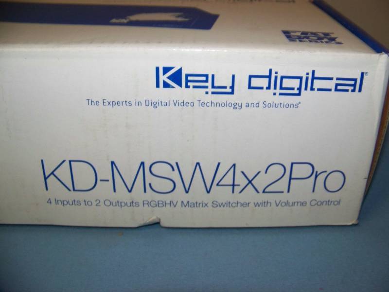 lot 36 image: Key Digital, Fat Boy Series, 4 Inputs to 2 Outputs, RGBHV Matrix Switcher with Volume Control