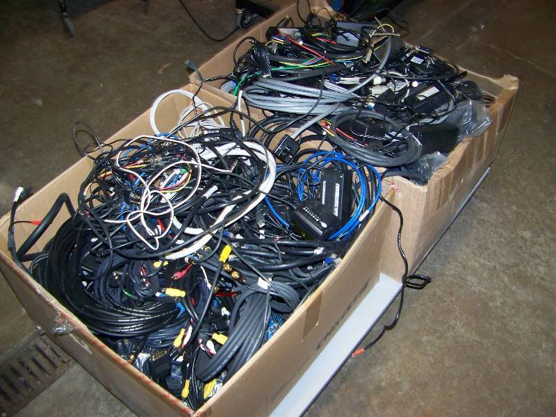 lot 111 image: (2 Boxes) Miscellaneous Cables  Wire