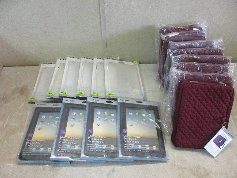 lot 63 image: 6 - ipad2 cases and 4 - ipad leather cases and 8 - 10.2 slip cases