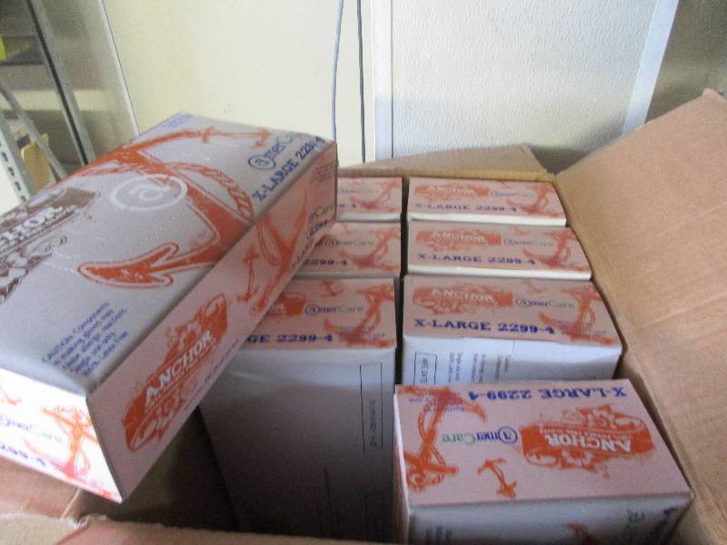lot 98 image: powder free gloves 8 boxes of 100