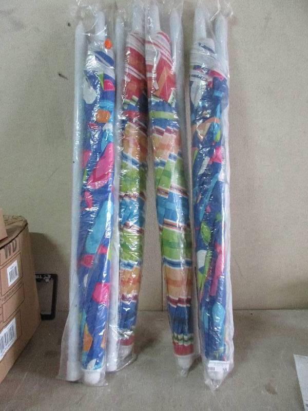 lot 106 image: 4 beach umbrellas - beach print