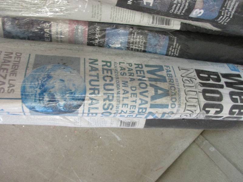 lot 107 image: 7 rolls weed block natural weed barriers