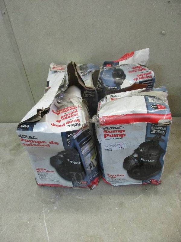 lot 119 image: 4 flotec FPOS2400A pumps