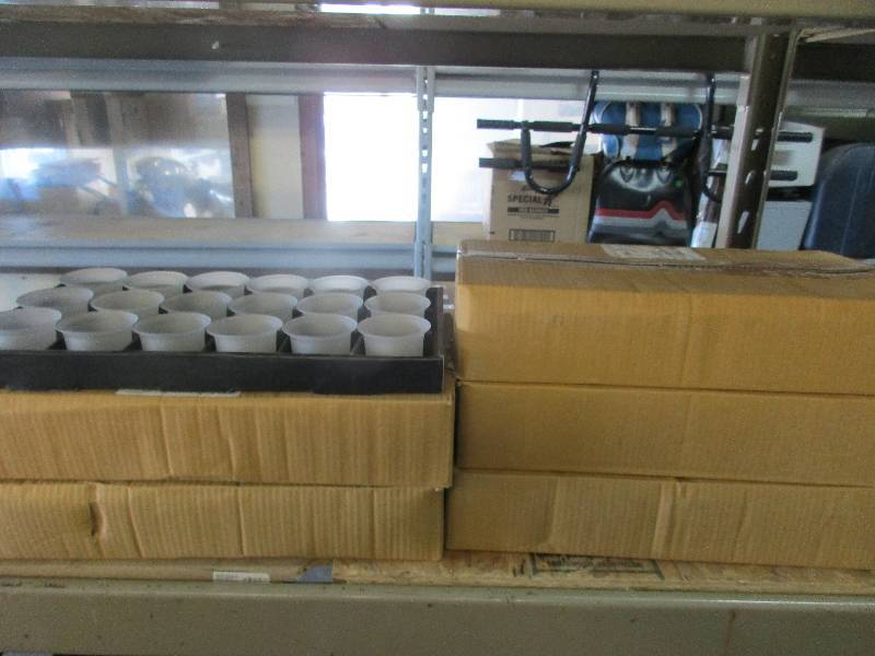 lot 15 image: 5.5 cases of frosted glass tea light candle holders