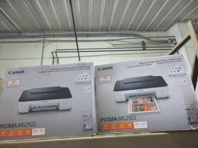 lot 19 image: 2 cannon pixma mg2922 printers
