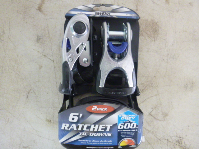 lot 62 image: Highland Titan Ratchet Straps with J Hooks