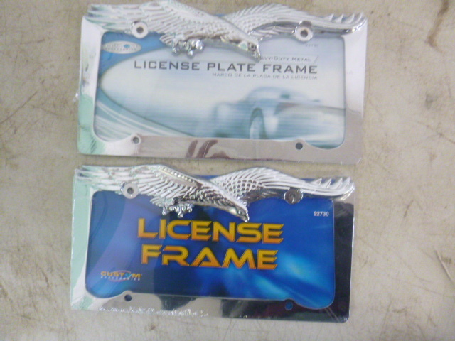 lot 67 image: 2 Eagle License Plate Frames