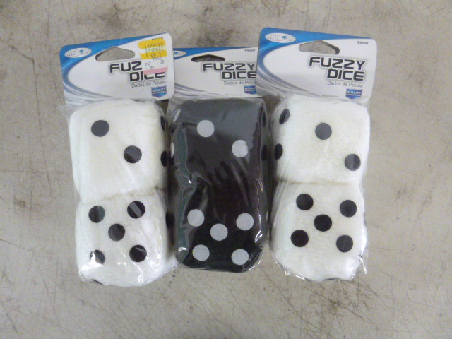 lot 77 image: 3 Pair of Fuzzy Dice