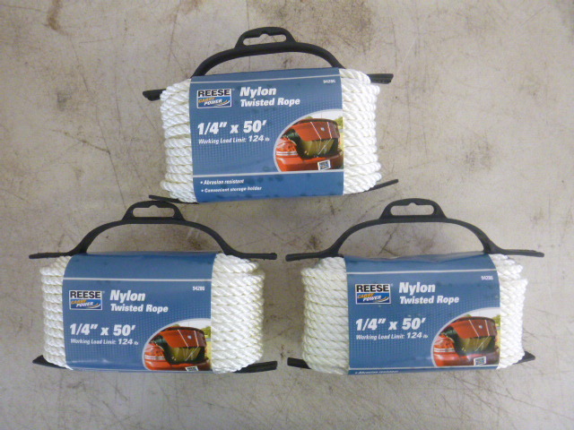 lot 105 image: 3 Spools or Reese Nylon Twisted Rope