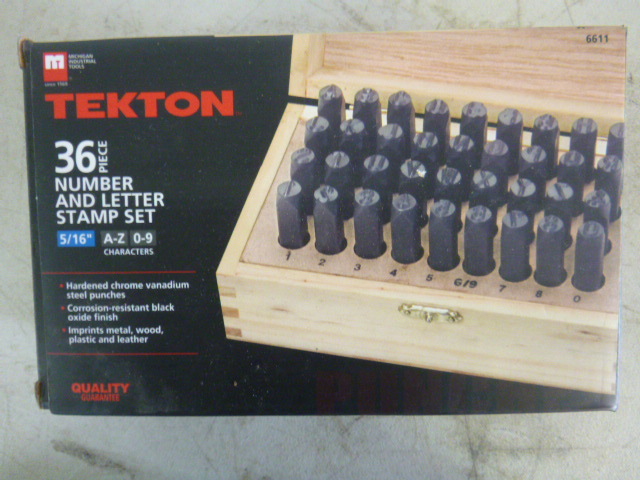 lot 141 image: Tekton Number and Letter Stamp Set