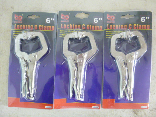 lot 155 image: 3 BR Tools Locking C Clamps