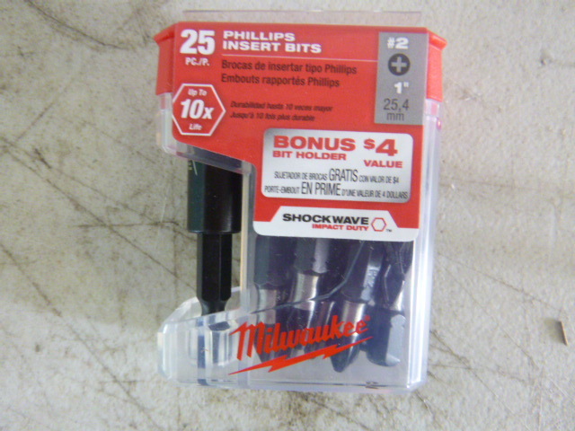lot 156 image: Milwaukee Phillips Insert Bits