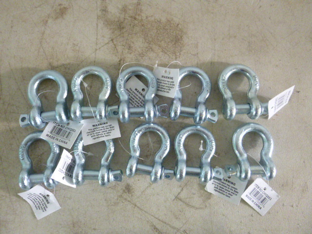 lot 175 image: 10 Clevis Shackles