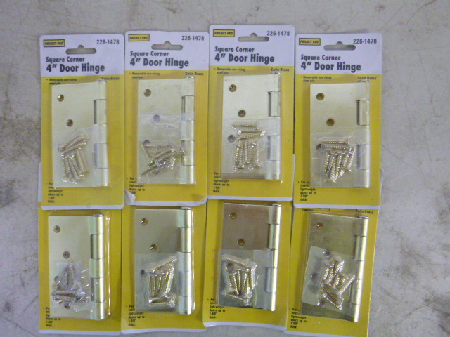 lot 204 image: 8 Project Pro Square Corner Door Hinges