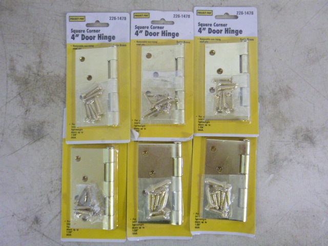 lot 205 image: 6 Project Pro Square Corner Door Hinges