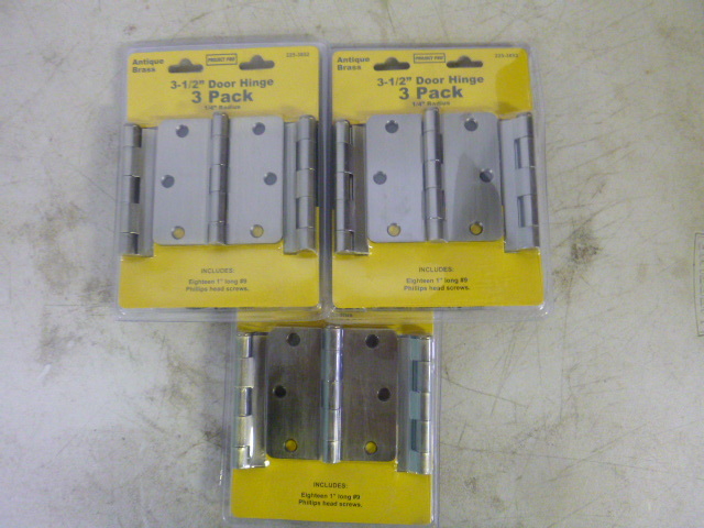 lot 210 image: 3 Packs of Project Pro Door Hinges
