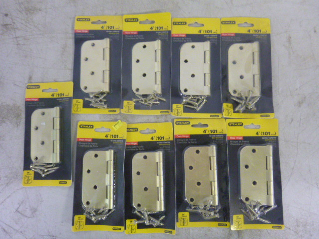 lot 211 image: 9 Stanley Brass Door Hinges