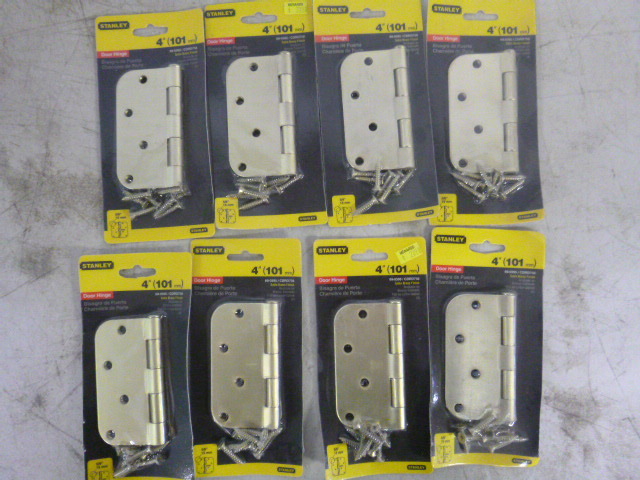 lot 212 image: 8 Stanley Brass Door Hinges