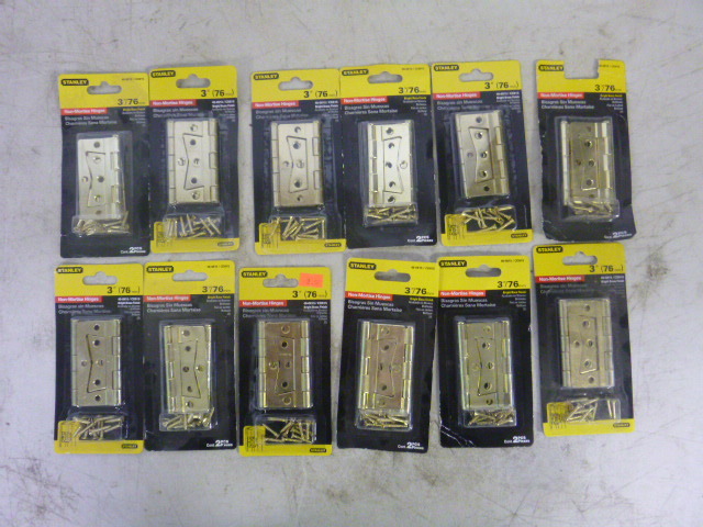 lot 216 image: 12 Packs of Project Pro Non-Mortise Hinges