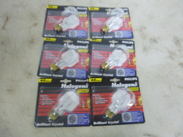 lot 289 image: 6 Philips Halogen Light Bulbs