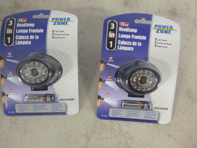 lot 290 image: 2 Power Zone 3 in 1 Headlamps