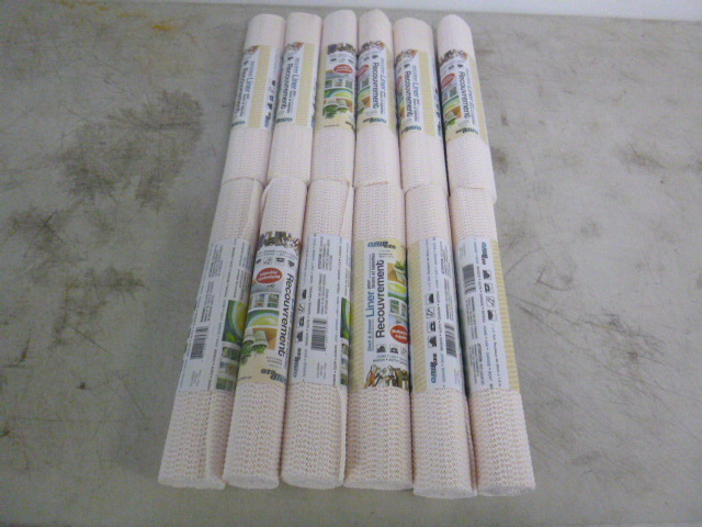 lot 296 image: 12 Rolls of Gripeze Shelf and Drawer Liners