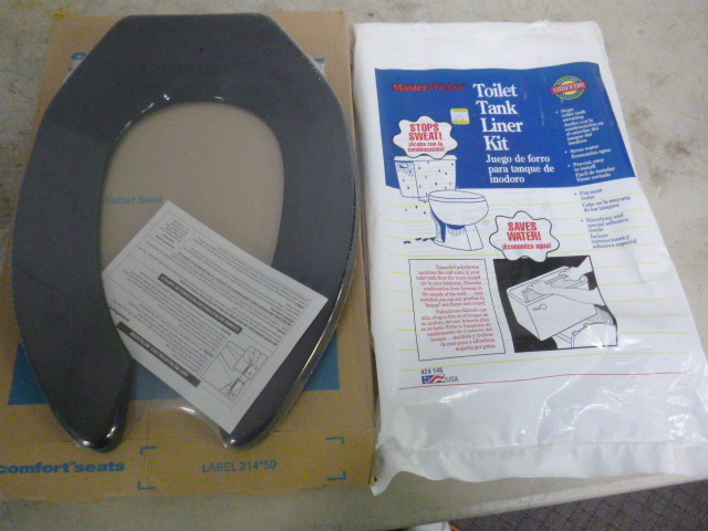 lot 298 image: Elongated Toilet Seat and Toilet Tank Liner Kit