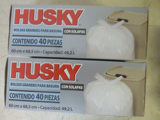 lot 316 image: 2 Boxes of Husky Flap Tie Kitchen Bags