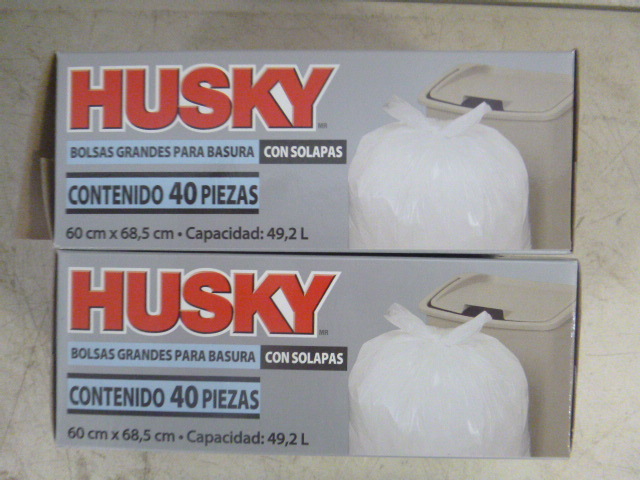 lot 318 image: 2 Boxes of Husky Flap Tie Kitchen Bags