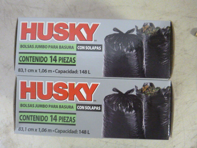 lot 320 image: 2 Boxes of Husky Flap Tie Yard Bags