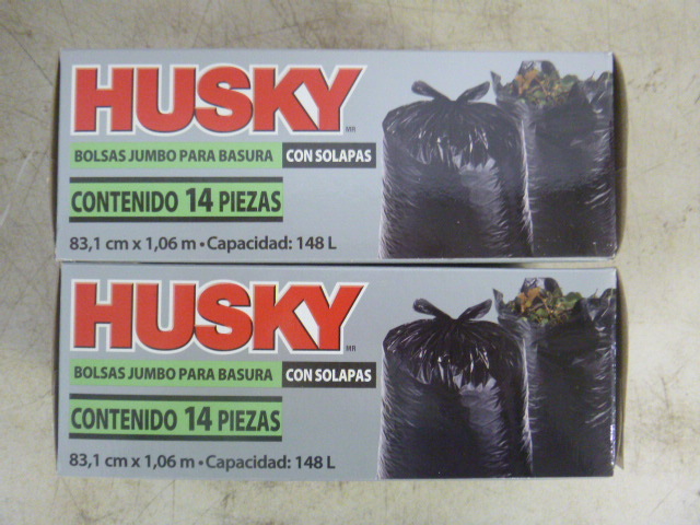 lot 322 image: 2 Boxes of Husky Flap Tie Yard Bags