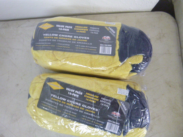 lot 375 image: 20 Pair of Diamond Back Yellow Work Gloves