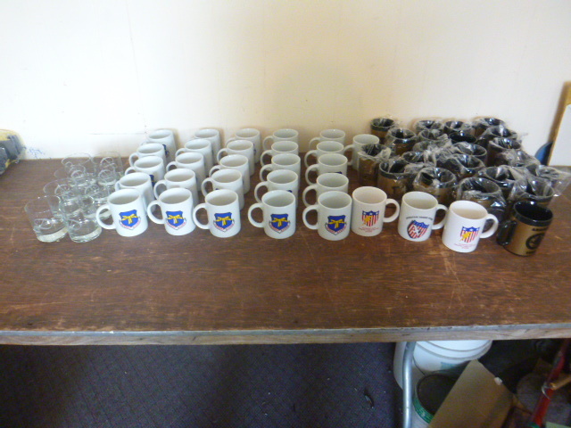 lot 380 image: Miscellaneous Coffee Mugs and Lowball Glasses