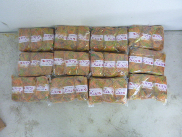 lot 395 image: 12 Packs of Red Heart Kiss Yarn