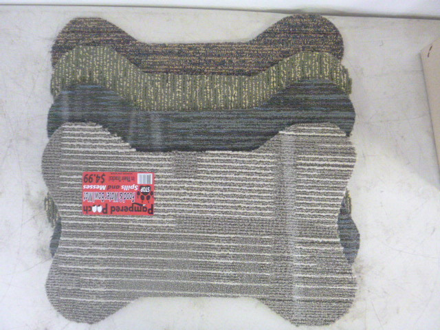 lot 400 image: 4 Pampered Pooch Food and Water Bowl Mats