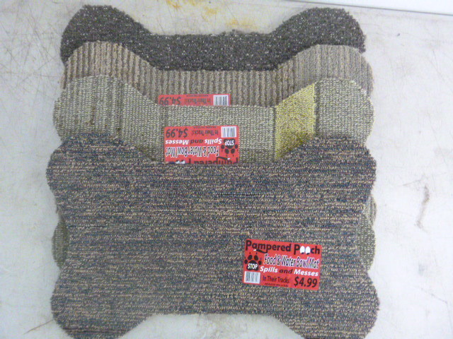 lot 401 image: 4 Pampered Pooch Food and Water Bowl Mats