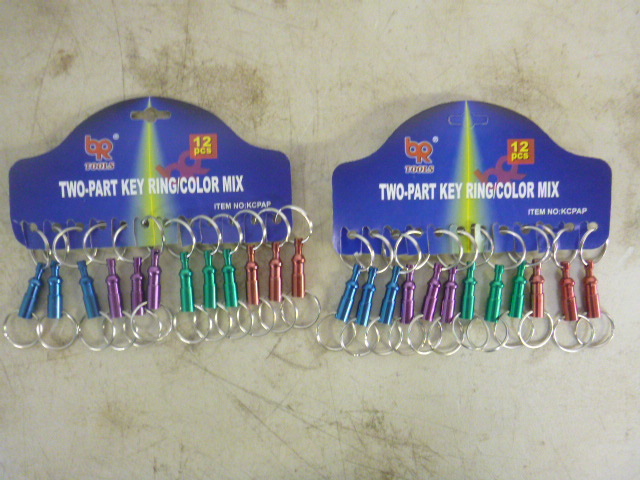 lot 406 image: 2 Packs of BR Tools Two-Part Key Rings