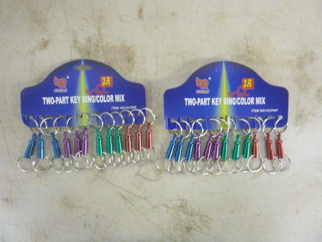 lot 407 image: 2 Packs of BR Tools Two-Part Key Rings