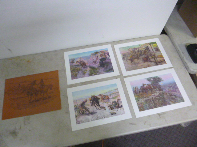 lot 425 image: 4 Western Prints
